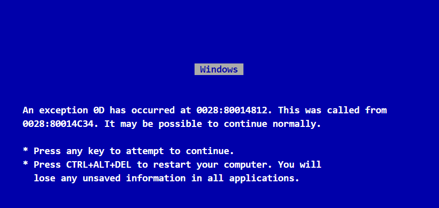 blue screen of the death