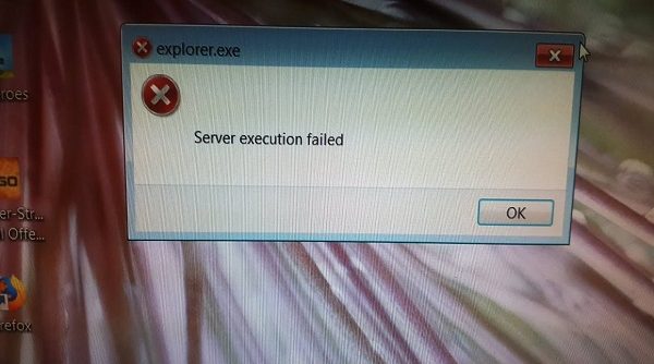 how to fix server execution failed