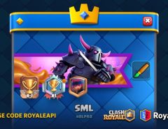 Clash Royale player profile screen showing customized blue username with special formatting in the game interface