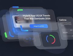 Hybrid app UI/UX trends showing native-like design across platforms