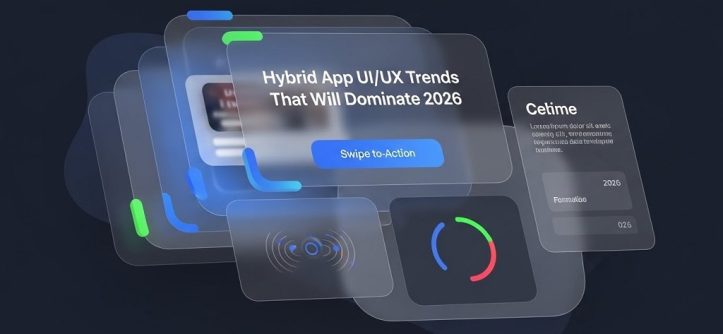 Hybrid app UI/UX trends showing native-like design across platforms