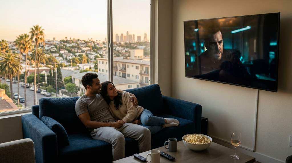 Modern home theater setup for streaming Netflix in high definition